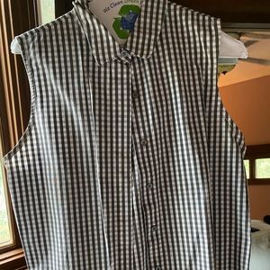 Jenni kayne gingham sleeveless blouse